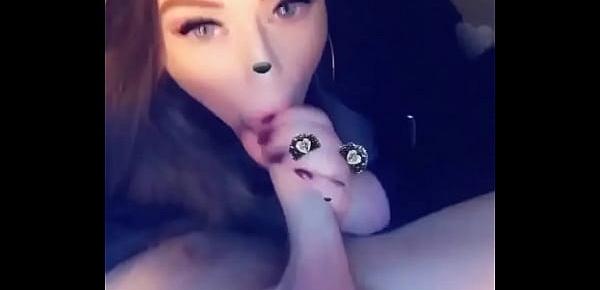  Amelia Skye sucks, fucks and tit-fucks big dick on Snapchat